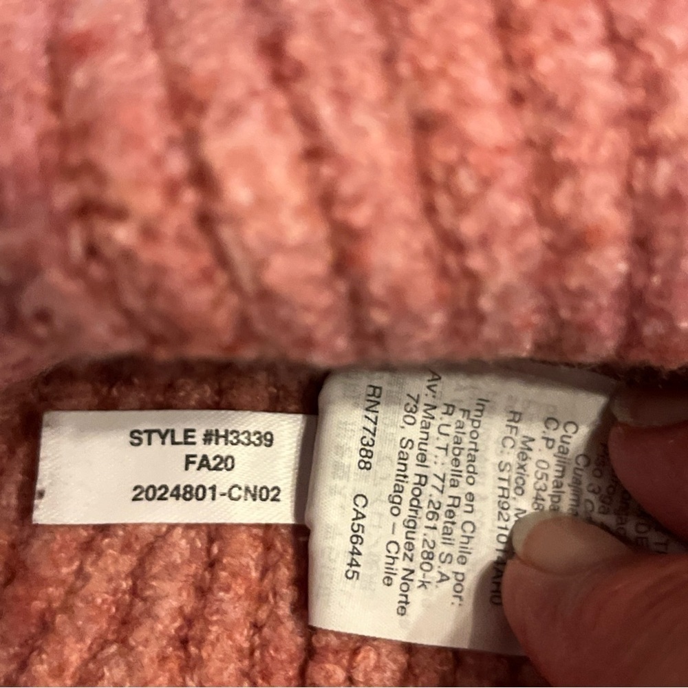Madewell  Northfield Mock neck Sweater Heather Poinsetta Pink Size S H3339 - Picture 6 of 13